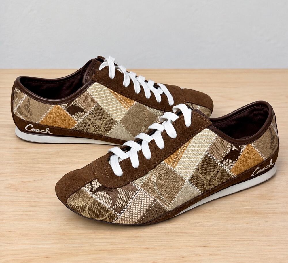 Y2K Coach A1351 Tidy Signature Patchwork Sneaker Size 8M